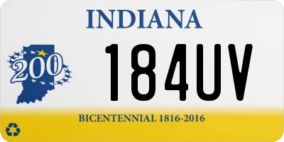 IN license plate 184UV