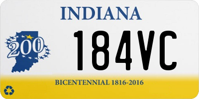 IN license plate 184VC