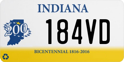 IN license plate 184VD