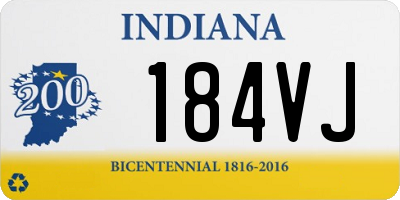 IN license plate 184VJ