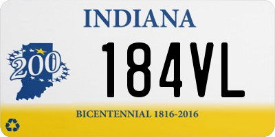 IN license plate 184VL