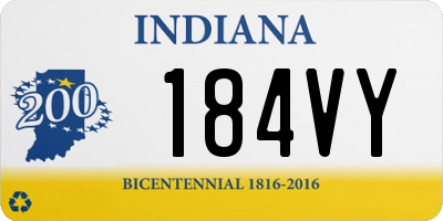 IN license plate 184VY