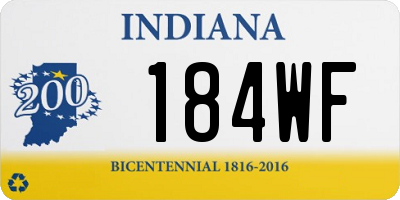 IN license plate 184WF