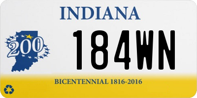 IN license plate 184WN