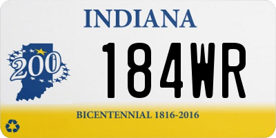 IN license plate 184WR