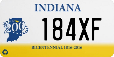 IN license plate 184XF