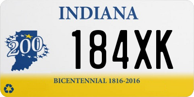 IN license plate 184XK