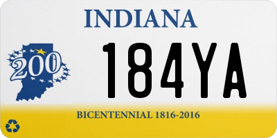 IN license plate 184YA