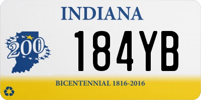 IN license plate 184YB