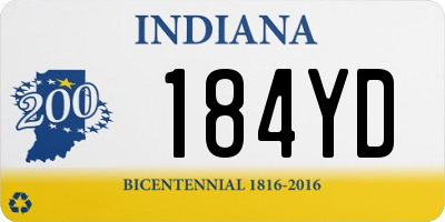 IN license plate 184YD