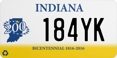 IN license plate 184YK