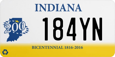 IN license plate 184YN