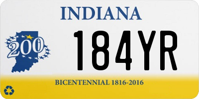 IN license plate 184YR