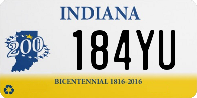 IN license plate 184YU