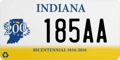 IN license plate 185AA