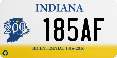 IN license plate 185AF