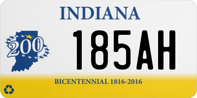 IN license plate 185AH