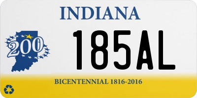 IN license plate 185AL