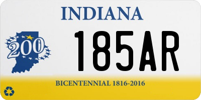 IN license plate 185AR