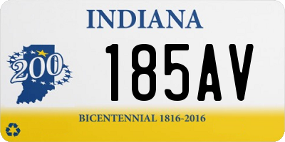 IN license plate 185AV