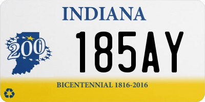 IN license plate 185AY