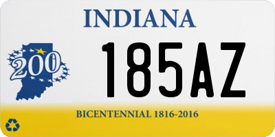 IN license plate 185AZ