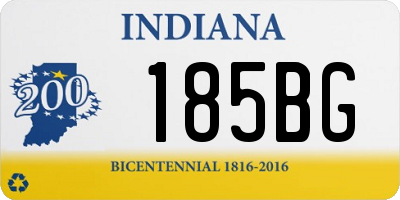 IN license plate 185BG