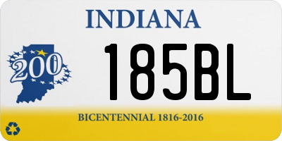 IN license plate 185BL