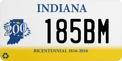 IN license plate 185BM