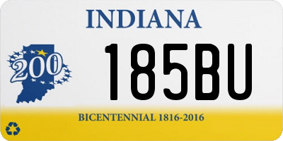 IN license plate 185BU