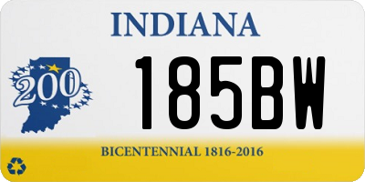 IN license plate 185BW