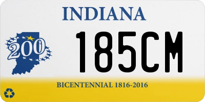 IN license plate 185CM