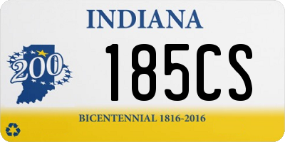 IN license plate 185CS