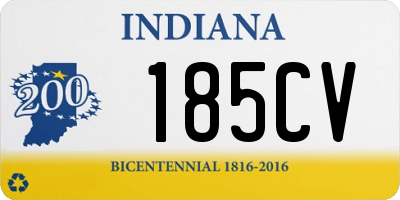 IN license plate 185CV