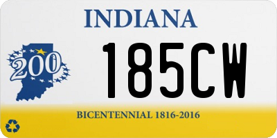 IN license plate 185CW