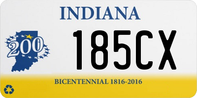 IN license plate 185CX