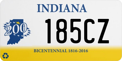 IN license plate 185CZ