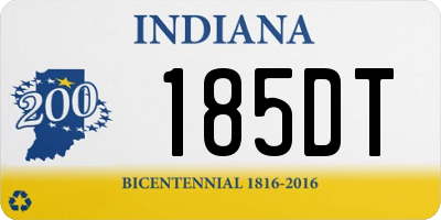 IN license plate 185DT