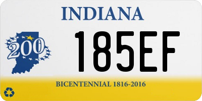 IN license plate 185EF