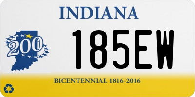 IN license plate 185EW