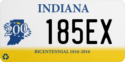 IN license plate 185EX