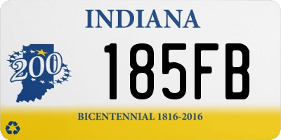 IN license plate 185FB