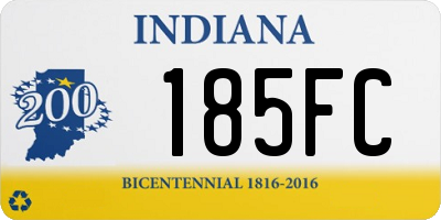 IN license plate 185FC