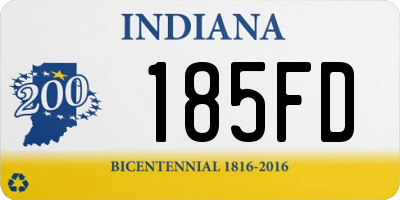 IN license plate 185FD