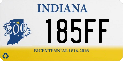 IN license plate 185FF