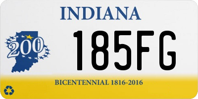 IN license plate 185FG