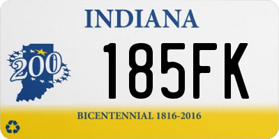 IN license plate 185FK