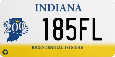 IN license plate 185FL