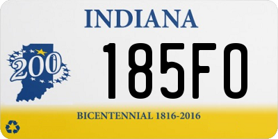 IN license plate 185FO