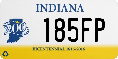 IN license plate 185FP